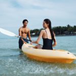 Kayaking Bliss: Captivating Bond of Adventure and Relaxation on a Tropical Lake